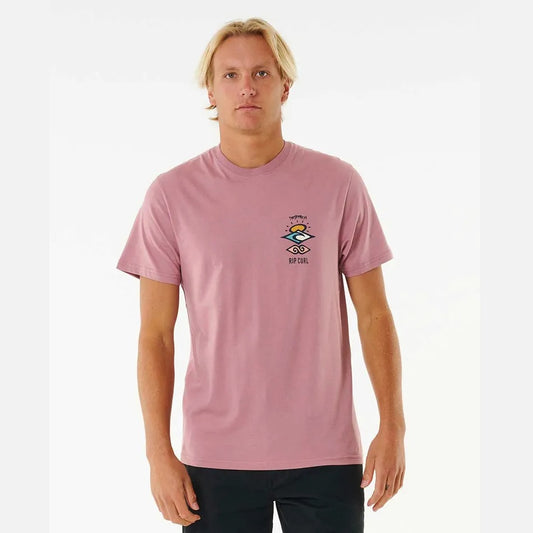 Rip Curl Search Icon Tee 0Cbmte Mauve - Tees