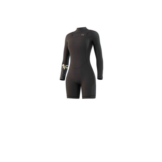 Mystic Dazzled Longarm Shorty 3/2mm Double Fzip Women - Spring Wetsuits