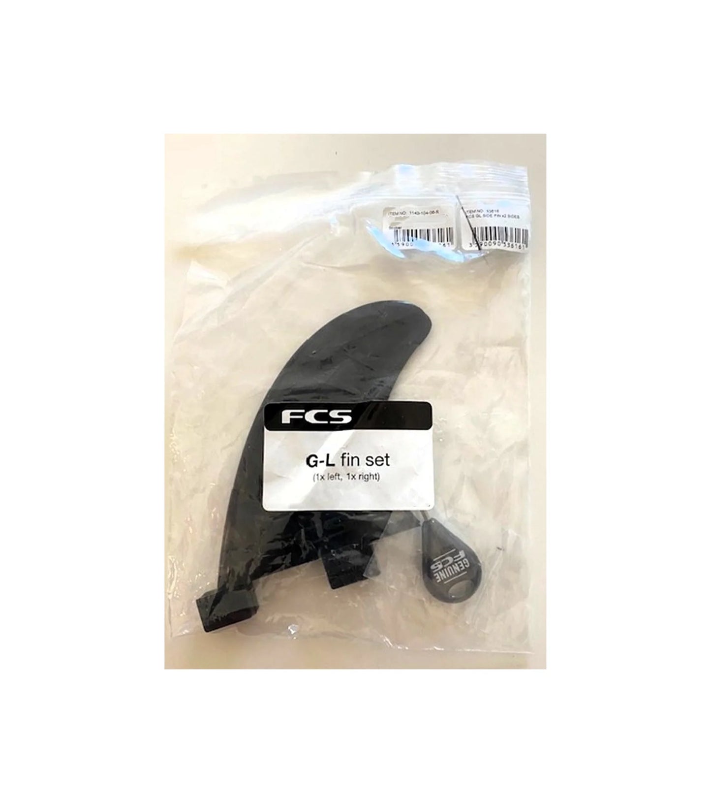 FCS GL Side Fins Natural Glass Flex Sidebite Fins with Fin Key - FCS/Sidebites