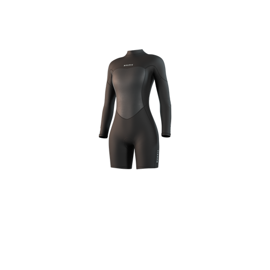 Mystic 25 Brand Longarm Shorty 3/2mm Bzip Flatlock Women | 24 - Long Arm / Back-zip