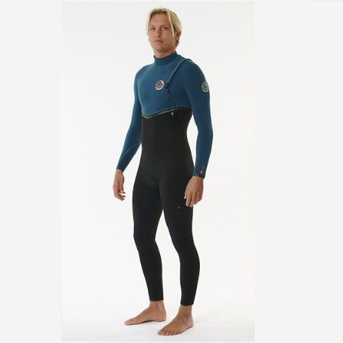 Rip Curl Ebomb 4/3 Z/Free Wetsuit 14Tmfs - Blue Green (E7) - Fullsuit / Zip-free