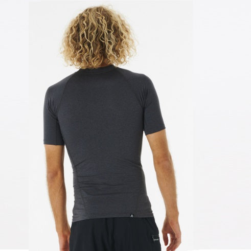 Rip Curl Dawn Patrol Perf Short Sleeve Uv Tee Black Marled 12Smrv - S/S Vests