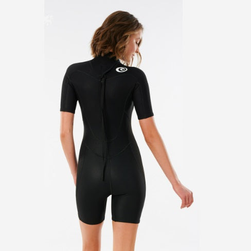 Rip Curl Women Freelite Short Sleeve Spring Suit Wfposw - Black - Short Arm / Zip-free