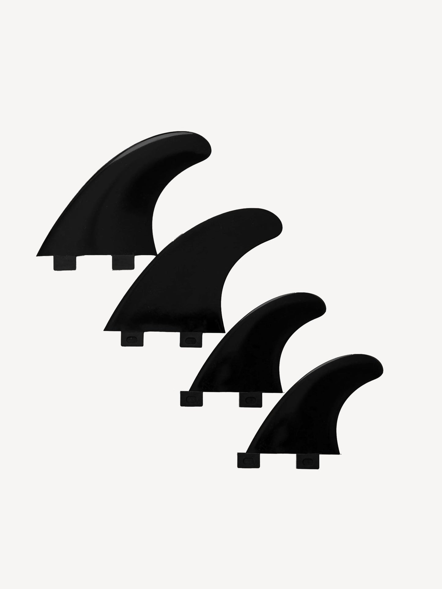 Devoted Quad Fin Set Nylon Single Tab Black - Futures/Quad