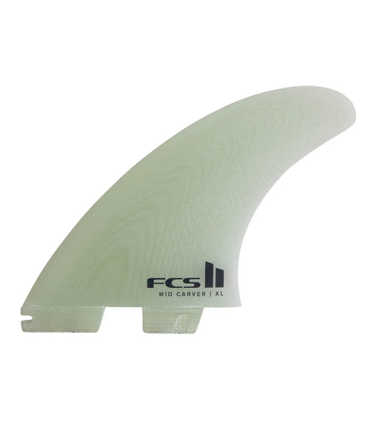 FCS II Mid Carver Performance Glass Extra Large Thruster Fins Clear - FCS II/Thruster