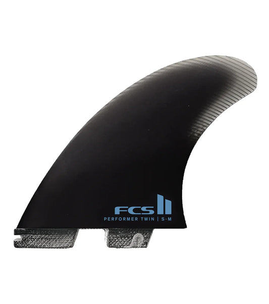 FCS II Performer Twin +1 PG - S-M Black Retail Fins - FCS II/2+1