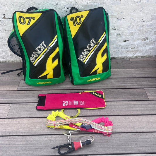F-One Bandit 7+10m Kites w/bar USED | 17 - Kites (GRADE B)