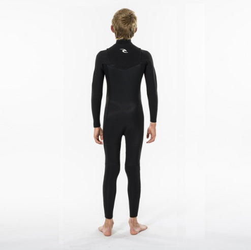 Rip Curl Junior Dawn Patrol 4/3 Chest Zip Wetsuit Black Wsm5Lb - Fullsuit / Front-zip
