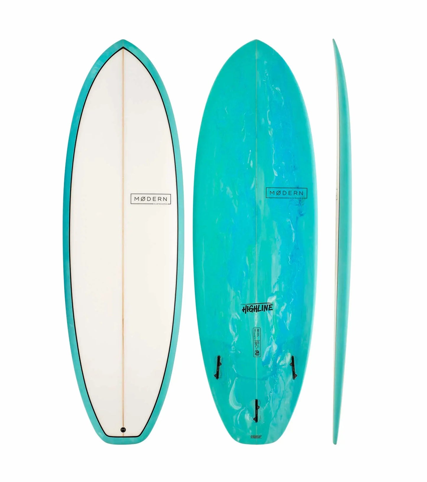 Modern Highline PU - FCS II - 3 Fin FACTORY SECOND - Short Boards