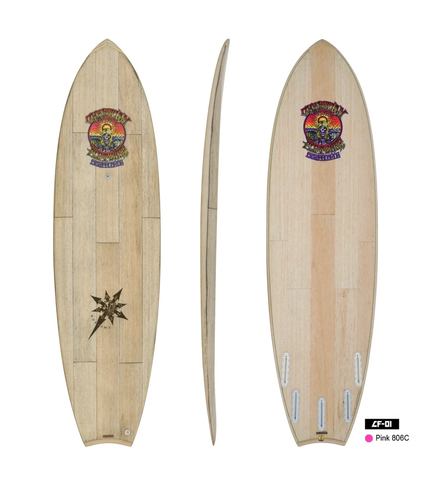 Sunova Moon Tail CF Morphlex Team - Futures - 5 Fin - Short Boards