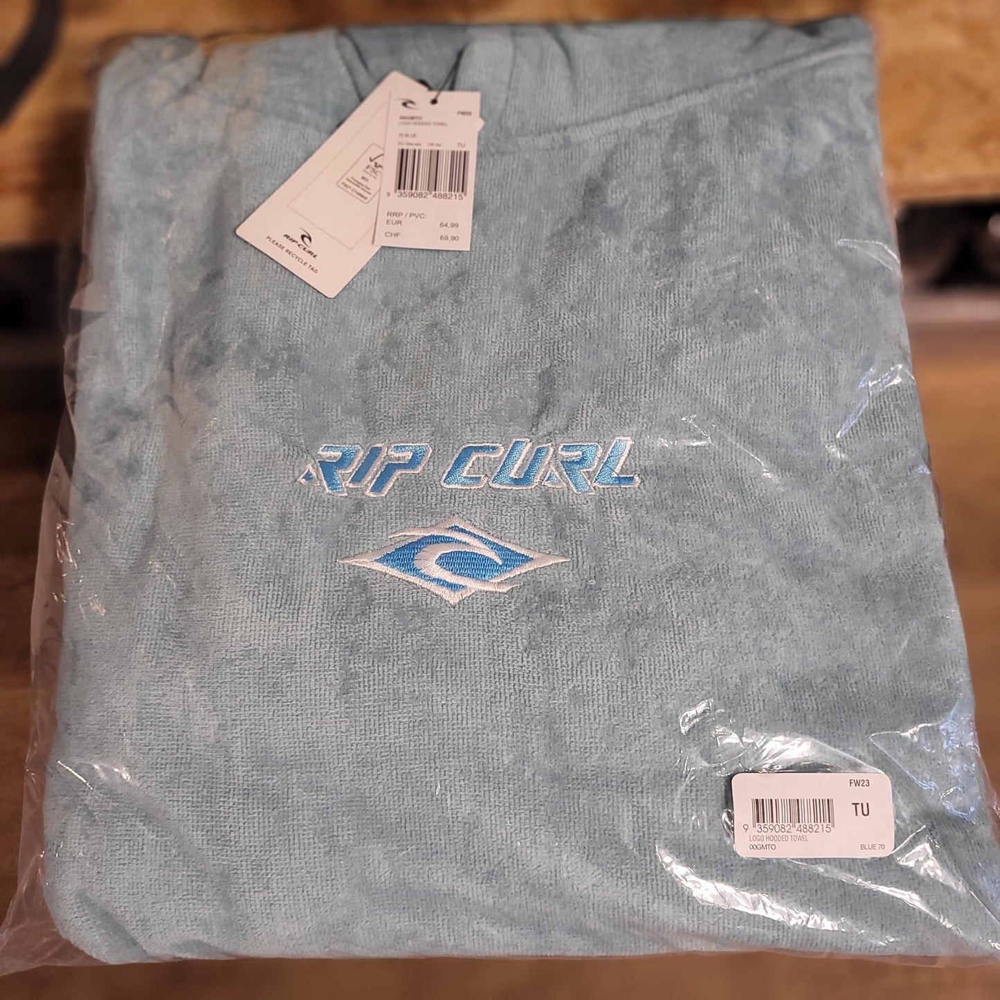 Rip Curl Logo Hooded Towel 00Gmto Blue - Ponchos