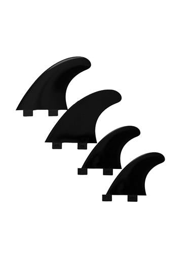 Devoted Quad Fin Set Nylon Dual Tab Black - FCS/Quad