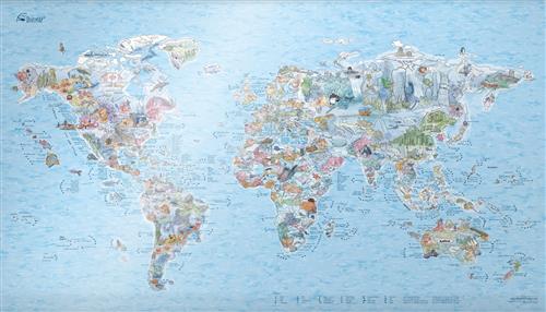 Awesome Maps Divetripmap Re-Writable - Maps & posters