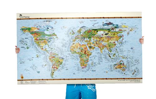 Awesome Maps Surftripmap Re-Writable - Maps & posters