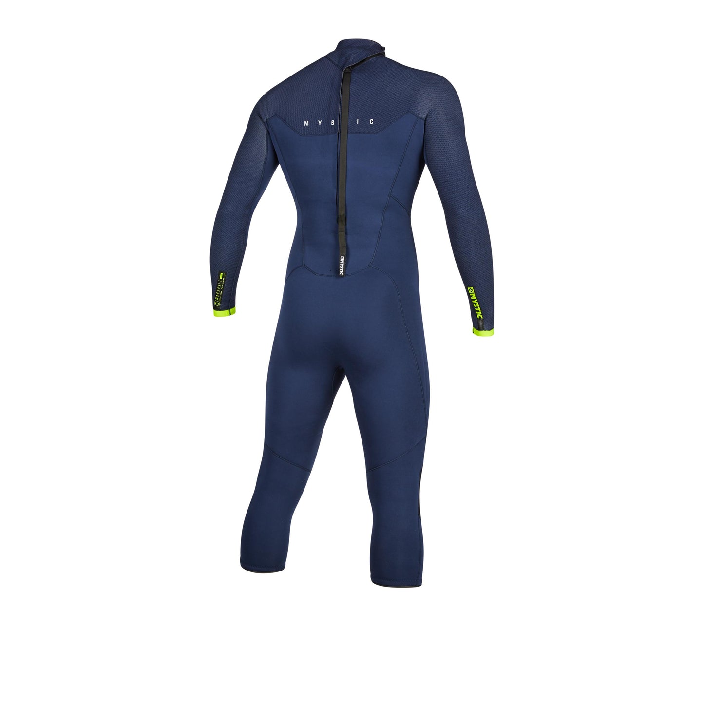 Mystic Marshall Longarm Shortleg 4/3 Bzip Navy/Lime - Long Arm / Back-zip