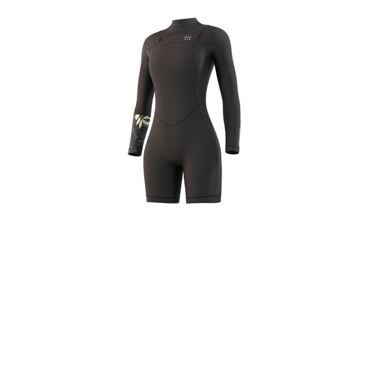 Mystic Dazzled Longarm Shorty 3/2mm Double Fzip Women - Spring Wetsuits