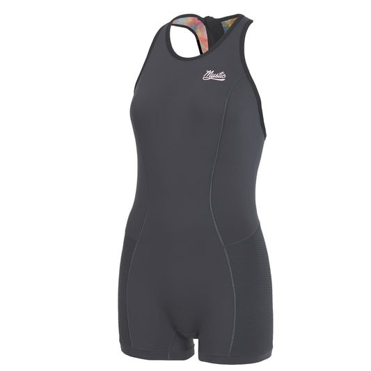 Mystic Lunar Short John 2/2mm Bzip Women Dark Grey - Short John / Back-zip
