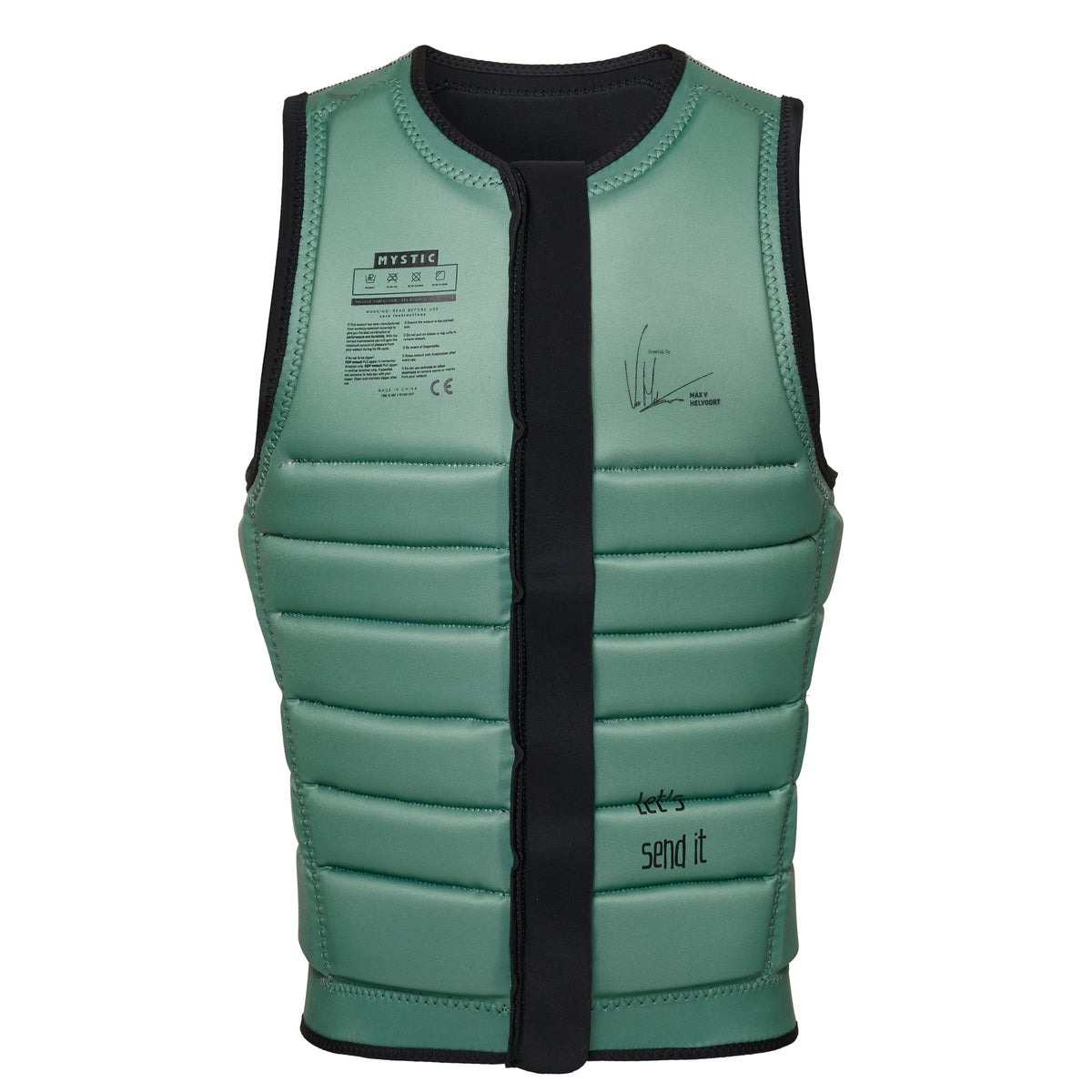 Mystic Check Out Impact Vest Fzip Wake - Impact Wake Vests