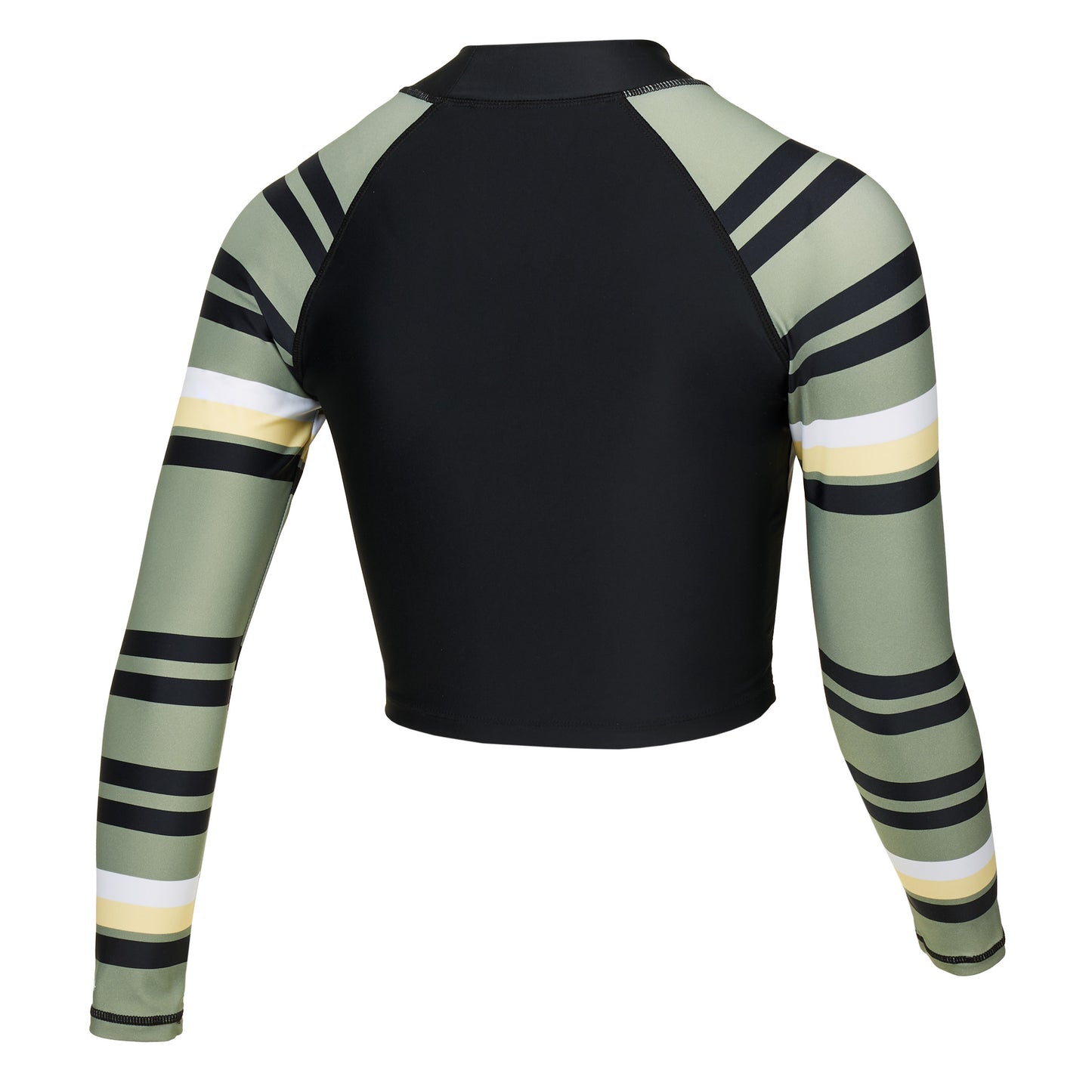 Mystic Jayde LS Crop Rash Vest Olive Green - L/S Vests
