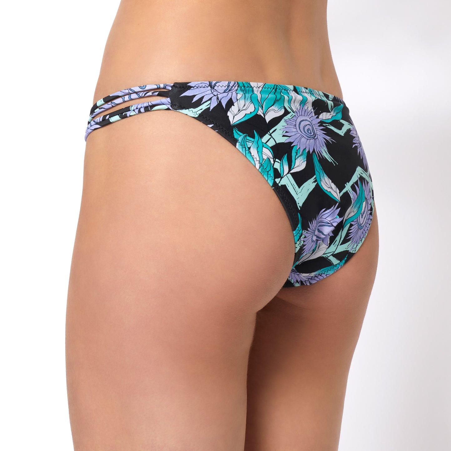 Mystic Flora Bikini Bottom Turquoise - Bikini Bottoms