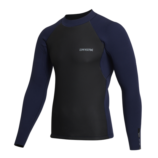 Mystic Star Surf Top L/S 2mm Navy - Tops