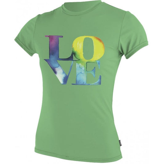 O'Neill Wms Graphic S/S Rash Tee Mint - S/S Vests