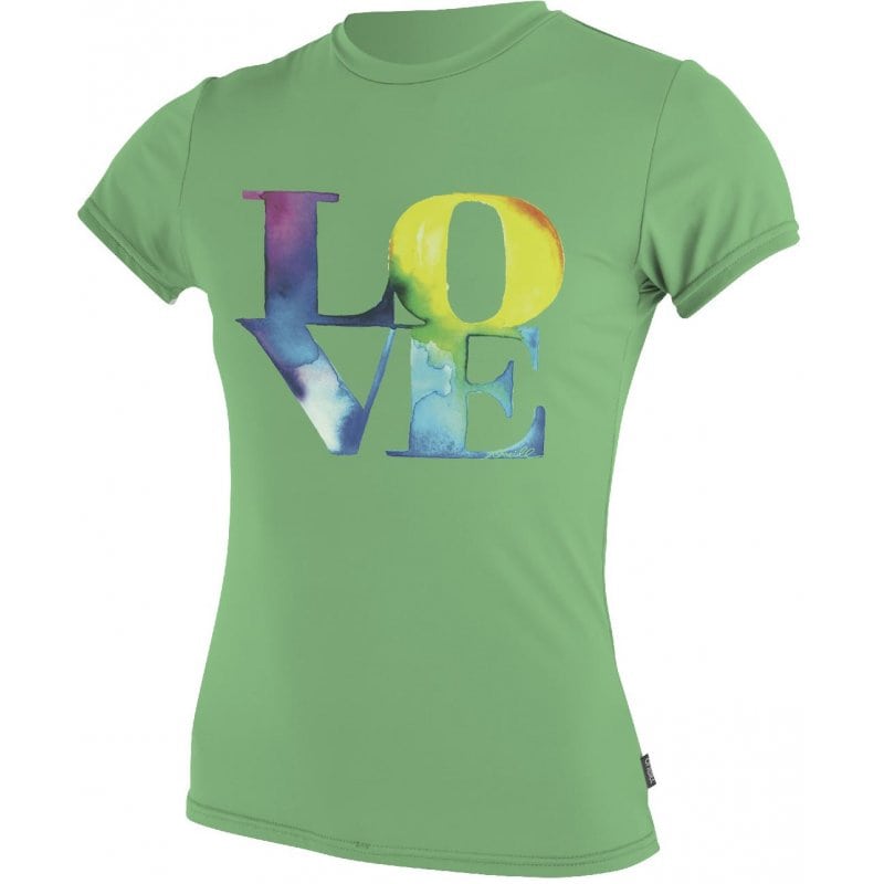 O'Neill Wms Graphic S/S Rash Tee Mint - S/S Vests