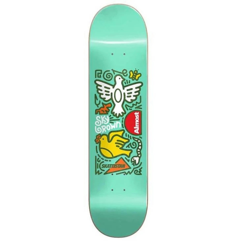 Almost Skateistan Sky Doodle R7 Mint 7.75" Skateboard Deck - Decks