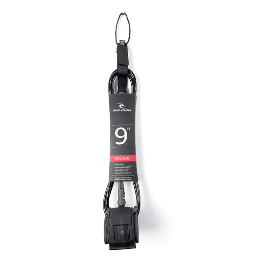 Rip Curl Reg Leash Surf Grip Blexo1 - 9' Black - Ankle Leashes