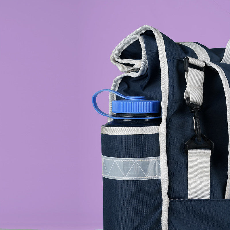 Goodordering Rolltop Backpack Eco Blue White - Bags