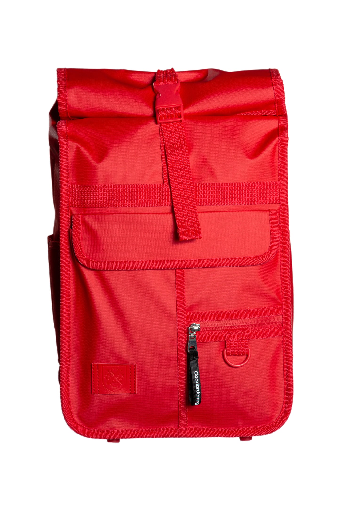 Goodordering Monochrome Mini Rolltop Backpack Red - Bags