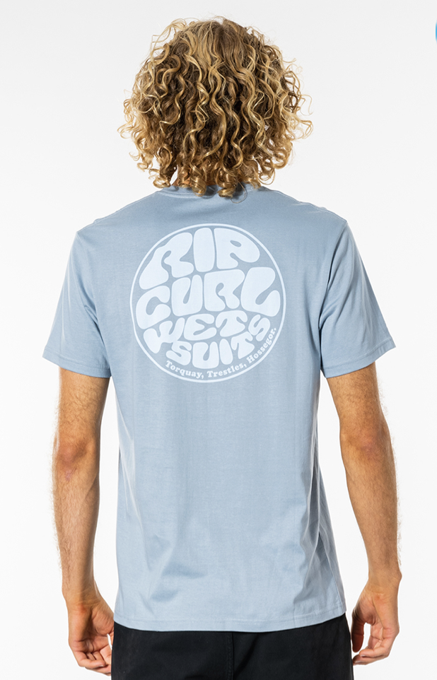 Rip Curl Wettie Essential Tee Blue Gum Ctest9 - Tees