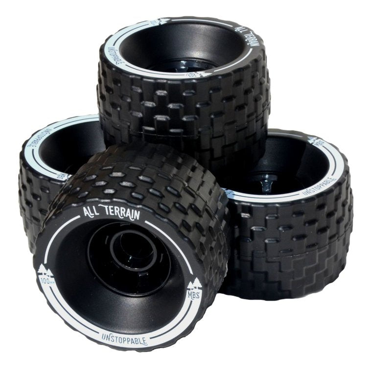 MBS All Terrain Skateboard Wheel (x4) - Black - Wheels