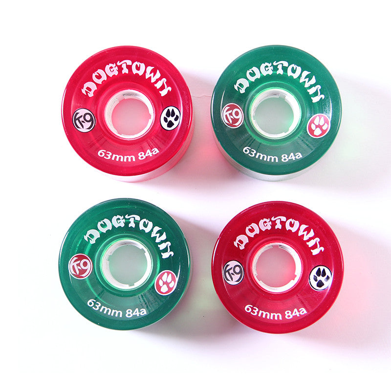 Dogtown K-9 Cruiser 63Mm 84A Wheels Green&Red (4X) - Wheels