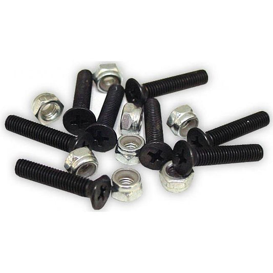 Powell Flathead Nuts and Bolts - 25mm (set of 8) - Hardware