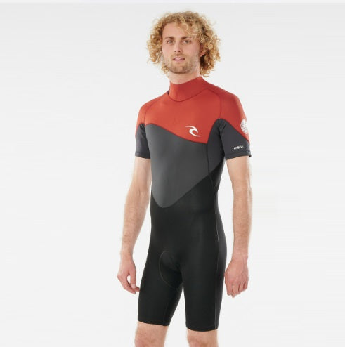 Rip Curl Omega 1.5Mm Short Sleeve Springsuit Marron Wsp8Cm - Shorty