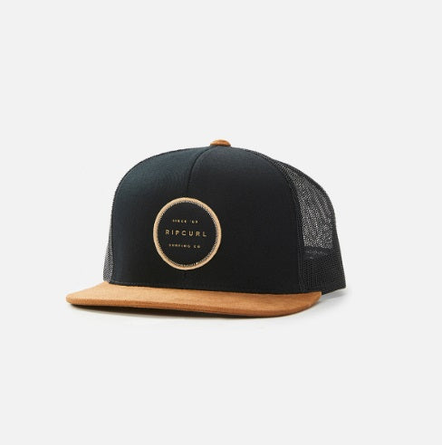 Rip Curl Routine Trucker Cap Black/Tan Ccabr9 - Caps