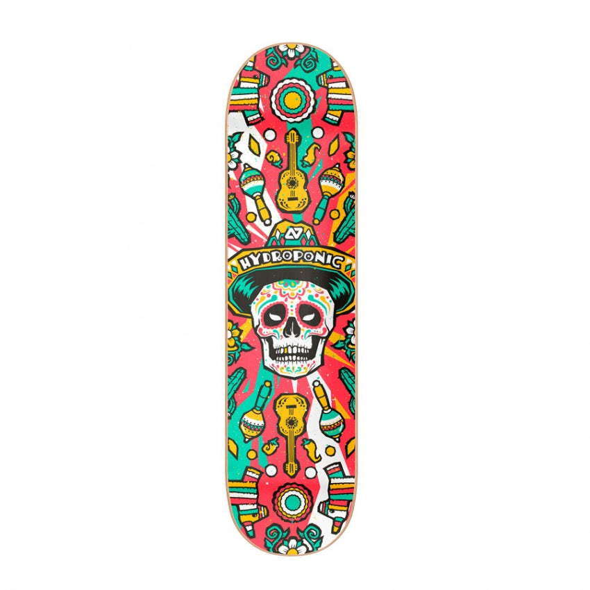 Hydroponic skateboard Deck MEXICAN SKULL RED 8'0 - Decks