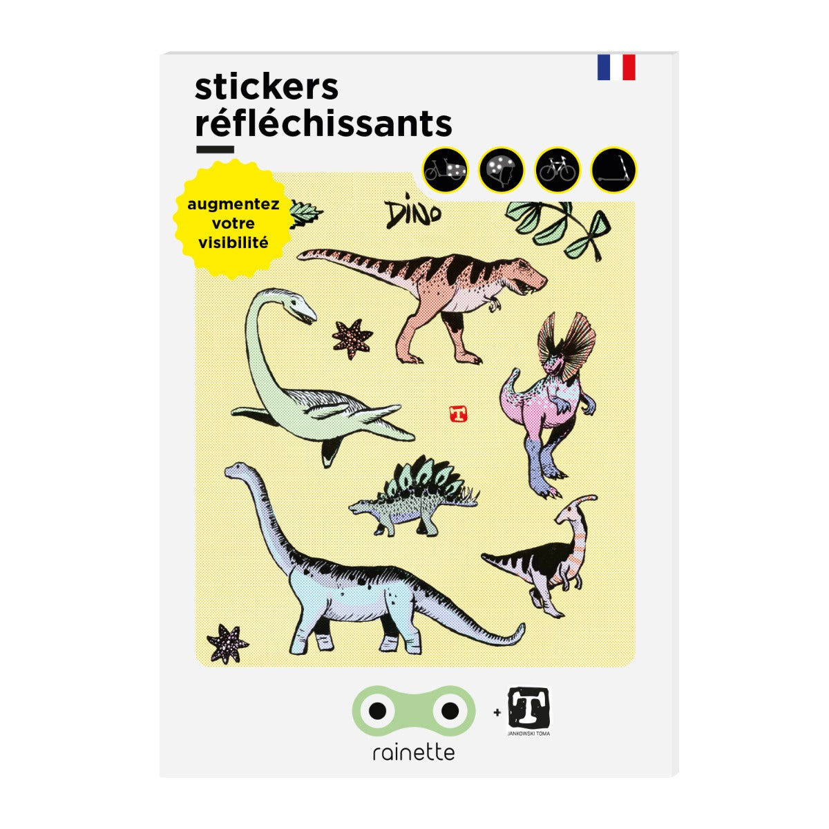 Rainette Reflective Stickers - Dino - Stickers