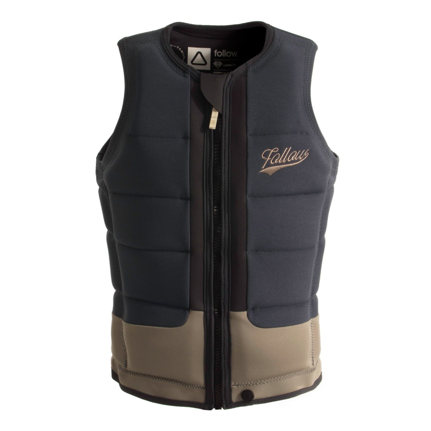 Follow Stow Ladies Impact Jacket - Steel/Khaki - Impact Wake Vests