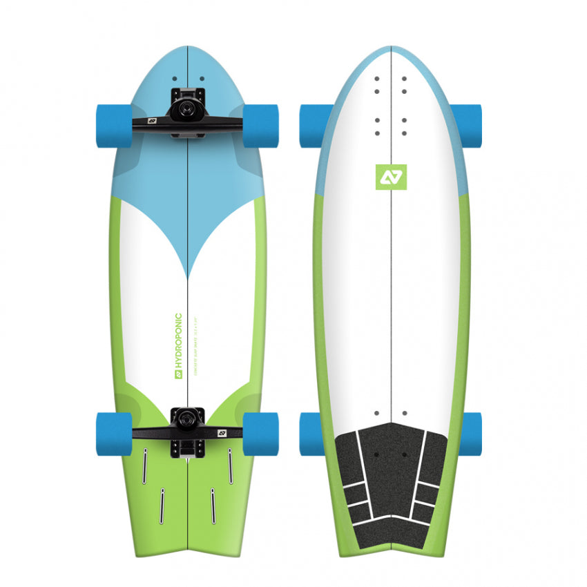 Hydroponic Surf Complete Surfskate FISH - 03 Radikal Cyan/Green - Surfskates