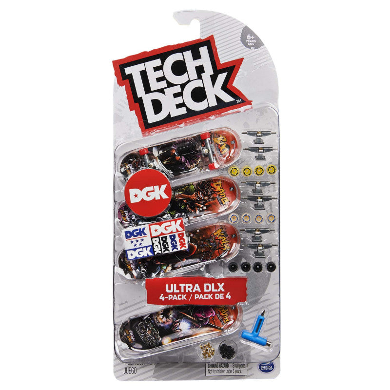 TECH DECK (finger skate) - Pack of 4 - Skateboards