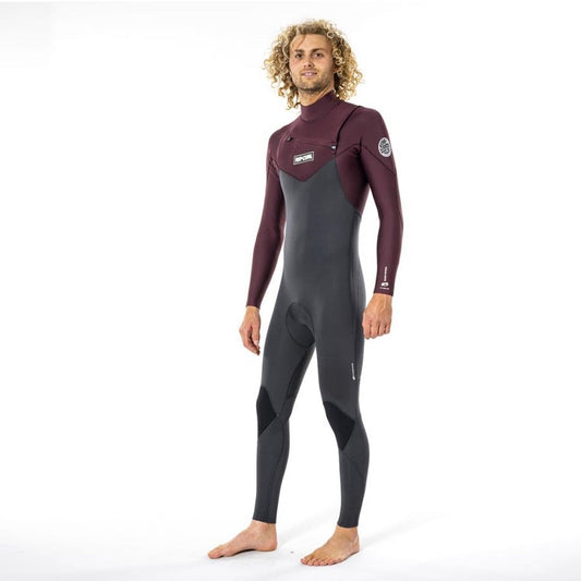 Rip Curl Dawn Patrol 4/3 Chest Zip Wetsuit Wsm9Cm Wine (E5) - Fullsuit / Front-zip