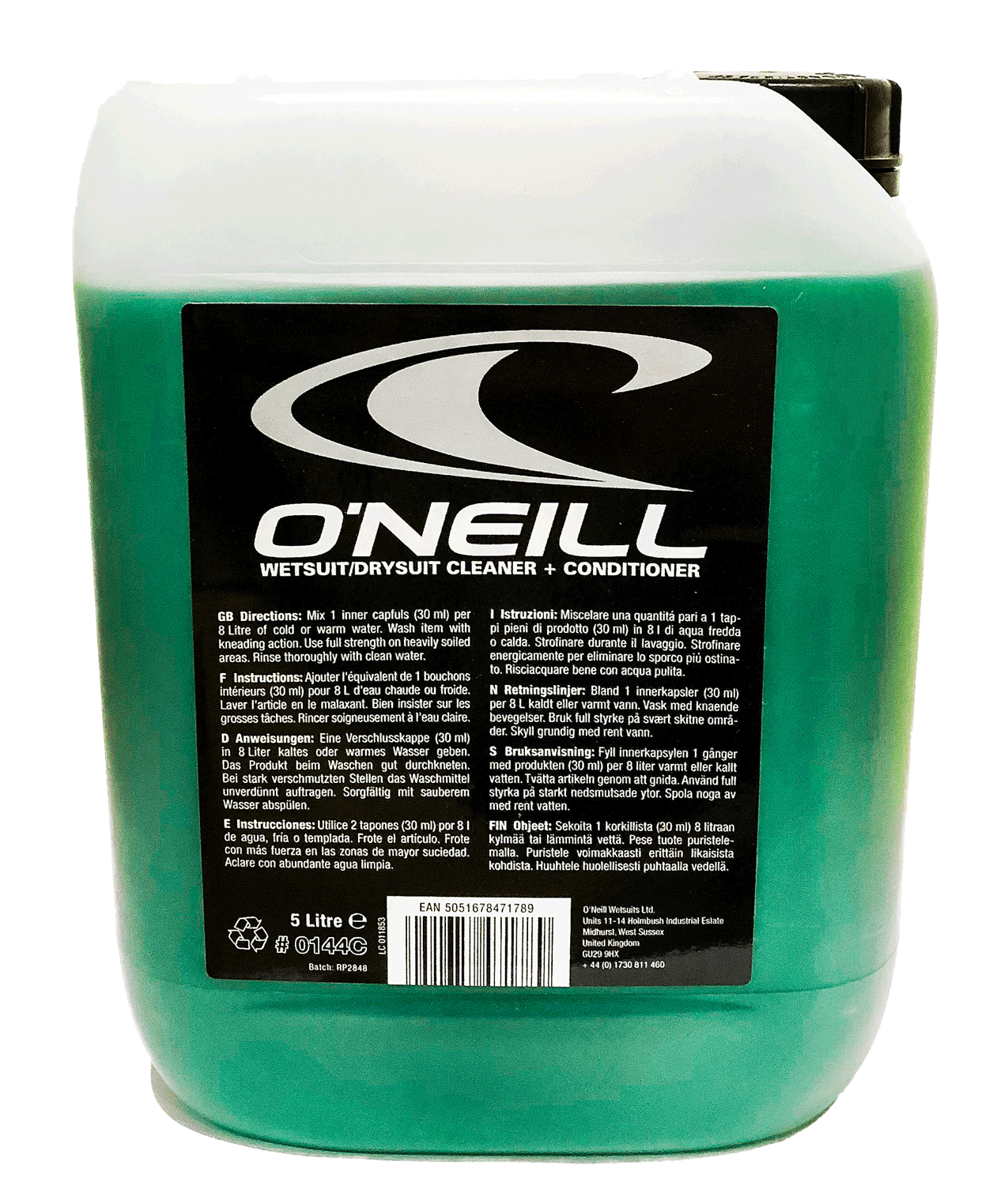 O'Neill Wetsuit Cleaner 5L - Wetsuit Cleaners