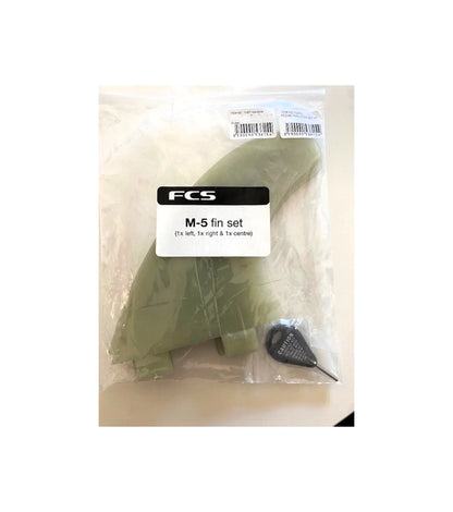 FCS M5 Natural Glass Flex Thruster Fins with Fin Key - FCS/Thruster