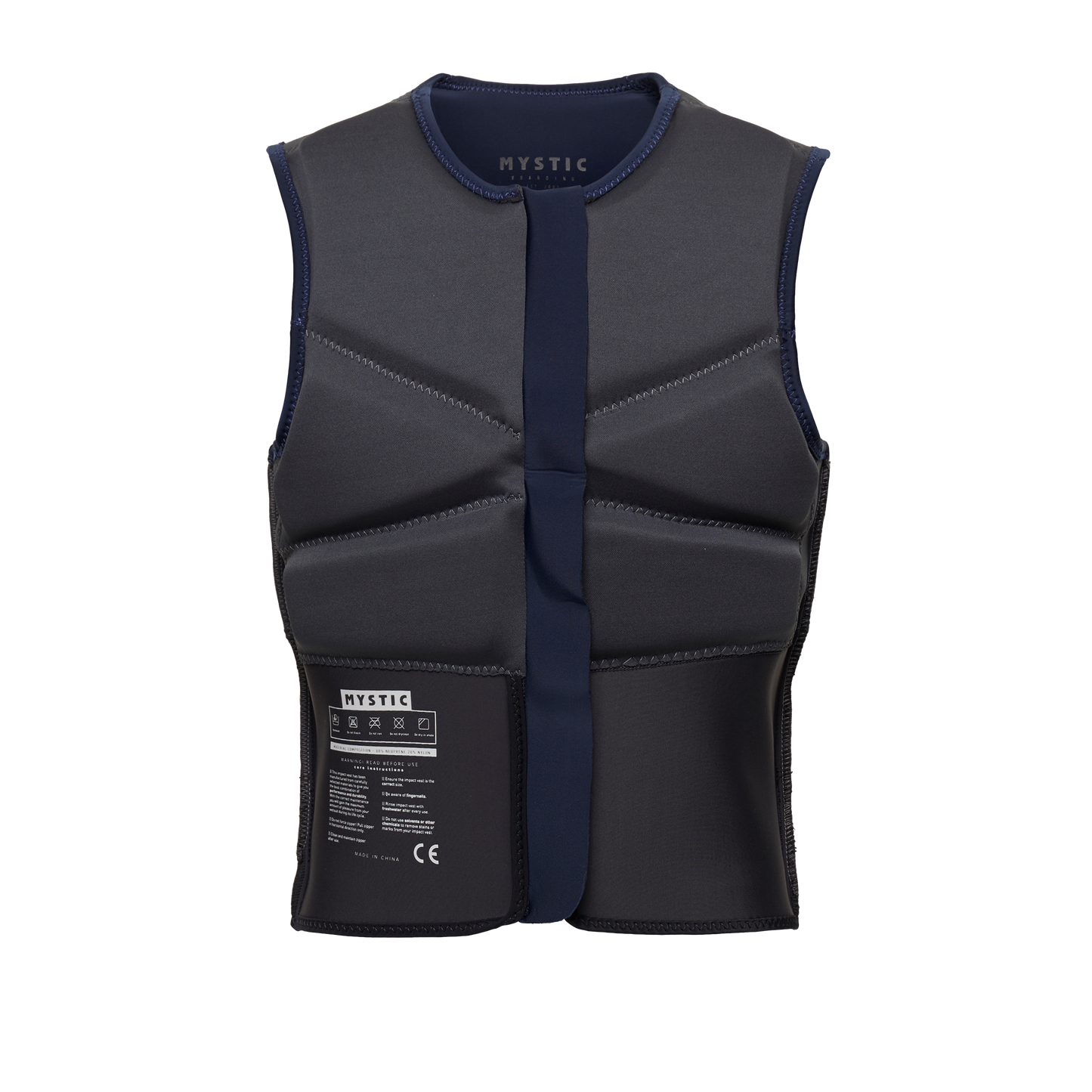 Mystic Block Impact Vest Fzip Navy - Impact Kite Vests
