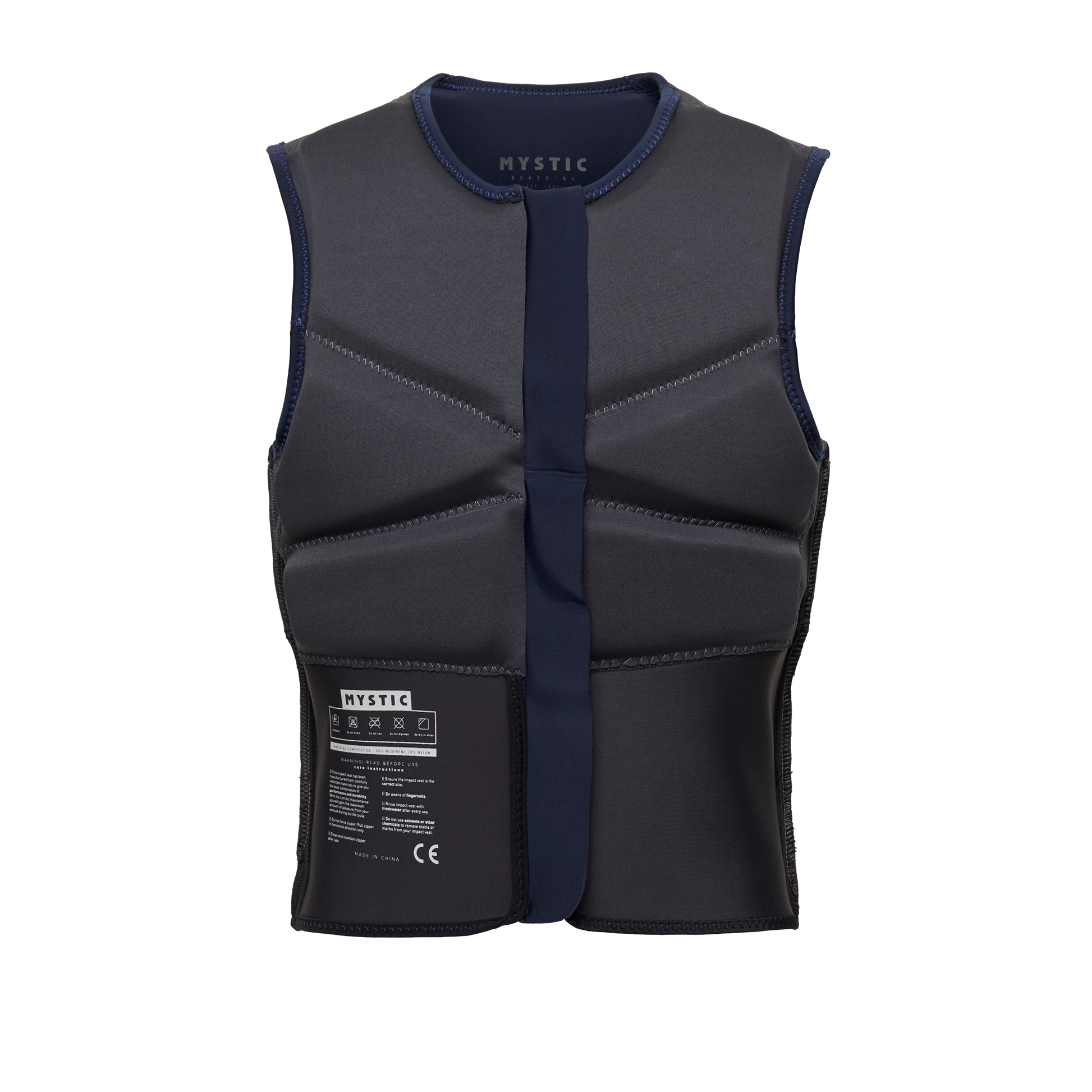 Mystic Block Impact Vest Fzip Navy - Impact Kite Vests