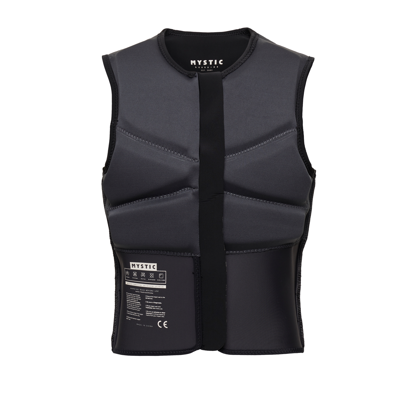 Mystic Block Impact Vest Fzip Black - Impact Kite Vests