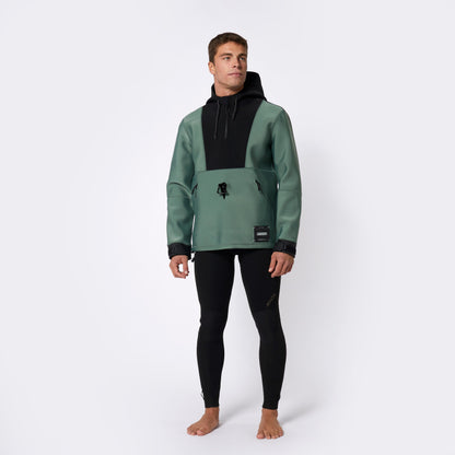 Mystic Fulmar Neoprene Hoodie 3/2mm Dark Olive - Hoodies