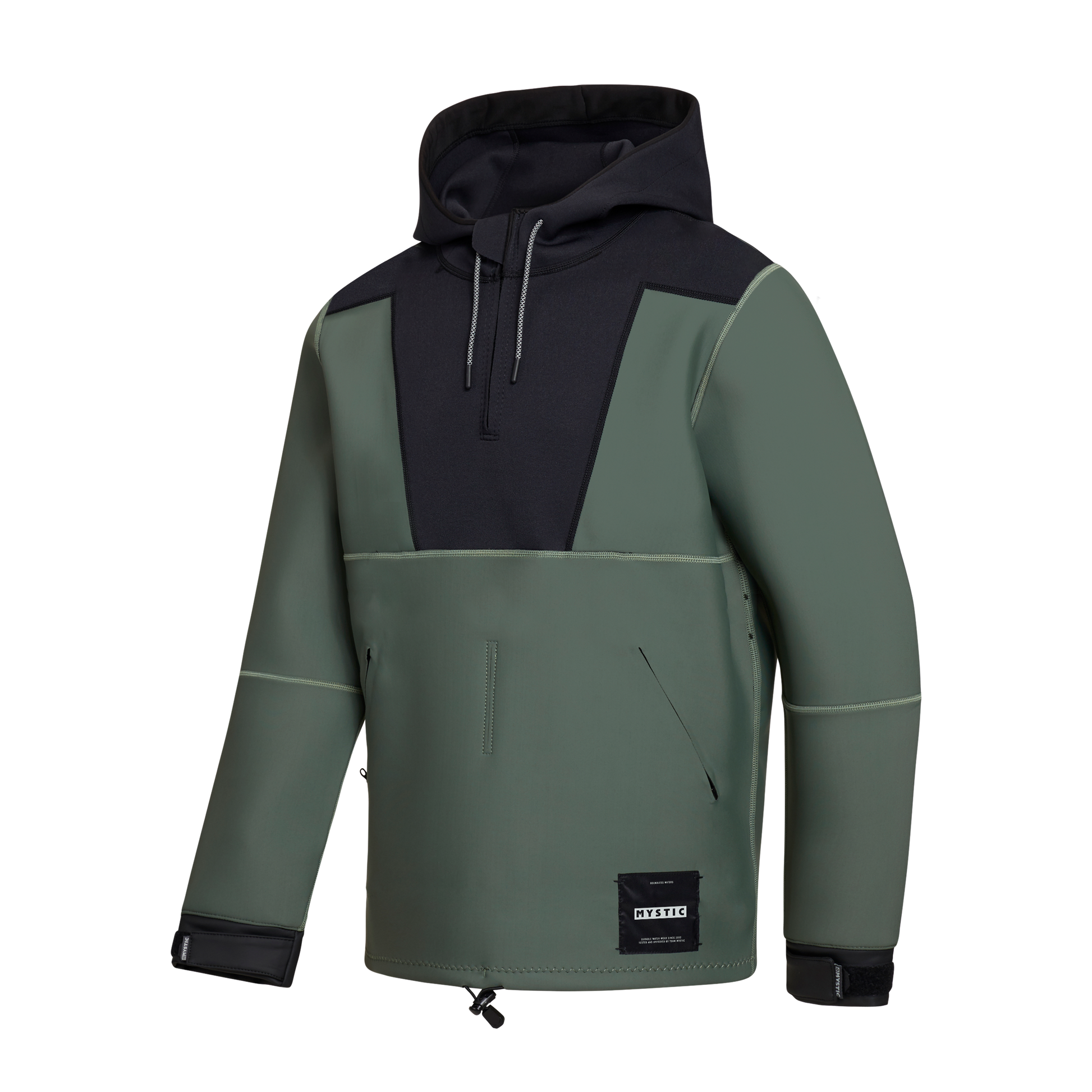 Mystic Fulmar Neoprene Hoodie 3/2mm Dark Olive - Hoodies